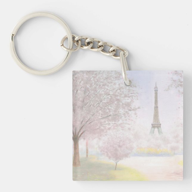 Pretty Paris In Pastels Key Ring (Front)