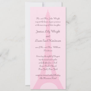 Pretty Paris Wedding Invitation