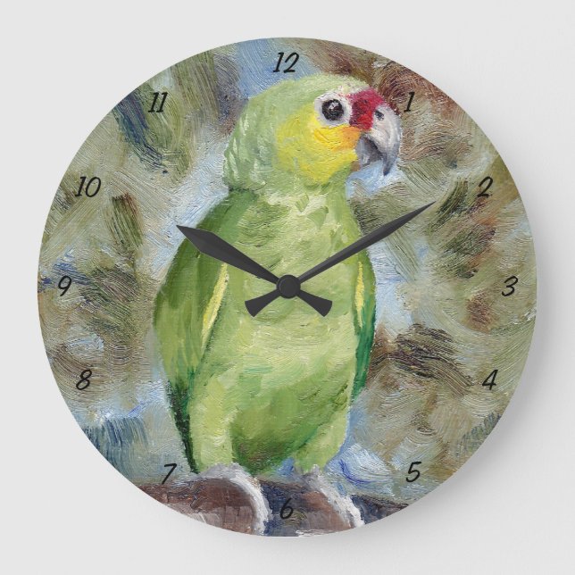 Pretty Parrot Wall Clock (Front)