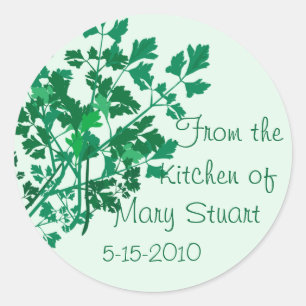 Pretty Parsley Decorated Canning Labels
