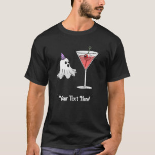 Pretty Party Ghost & Creepy Halloween Cocktail T-Shirt