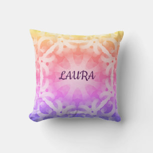 Pretty pastel abstract cushion