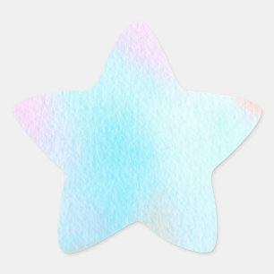Pretty pastel abstract design star sticker