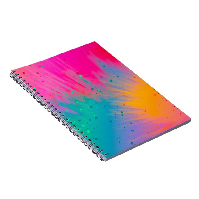 Pretty Pastel Abstracts Coloured Notebook (Right Side)