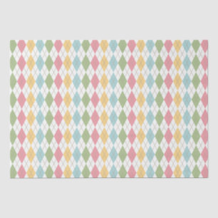Pretty Pastel Argyle Pattern Tissue Paper