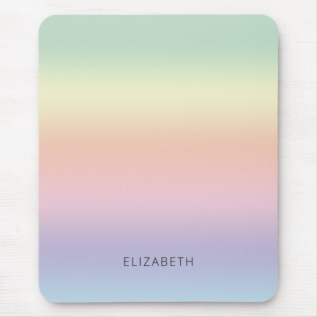 Pretty Pastel Blend Personalised Mouse Mat (Front)