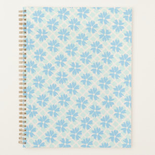 Pretty Pastel Blue Floral Pattern Planner