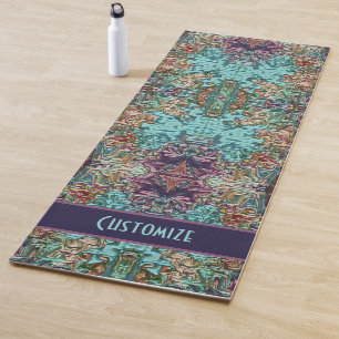 Pretty Pastel Boho Fun Custom Abstract Modern  Yoga Mat