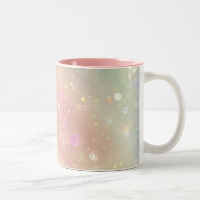 Pretty Pastel Bubbles Two-Tone Coffee Mug (Right)