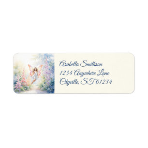 Pretty Pastel Butterfly Fairy in Flower Garden