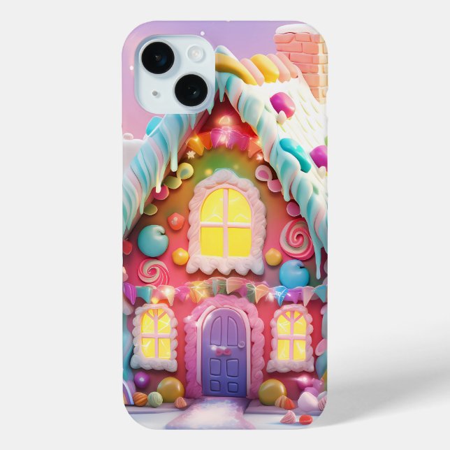PRETTY PASTEL CHRISTMAS HOLIDAY GINGERBREAD HOUSE Case-Mate iPhone CASE (Back)