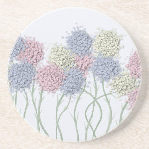 Pretty Pastel Colored Flowers Coaster