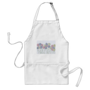 Pretty Pastel Colored Flowers Standard Apron