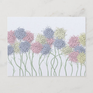 Pretty Pastel Coloured Flowers Postcard