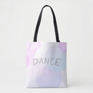 pretty pastel colours dance pink and blue tote bag