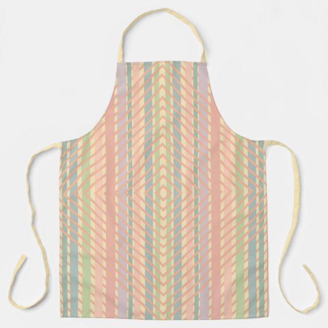 Pretty Pastel Diamond Pattern  Apron (Front)