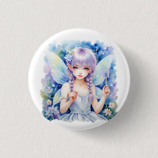 Pretty Pastel Fairy 3 Cm Round Badge (Front)