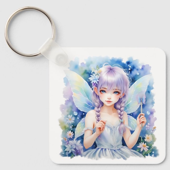 Pretty Pastel Fairy Key Ring (Front)