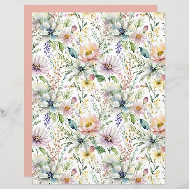 Pretty pastel floral pattern (Front/Back)