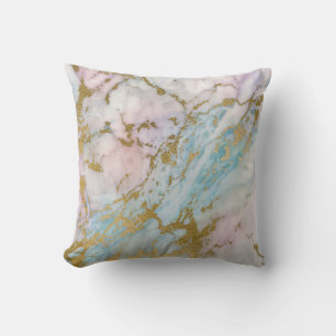 PRETTY PASTEL GOLD MARBLE INSPIRED CUSHION