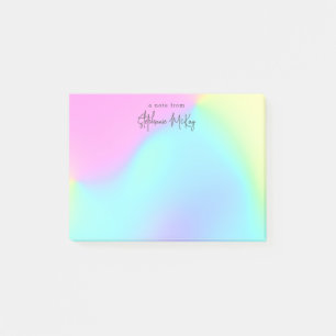 Pretty pastel gradient personalised post-it notes