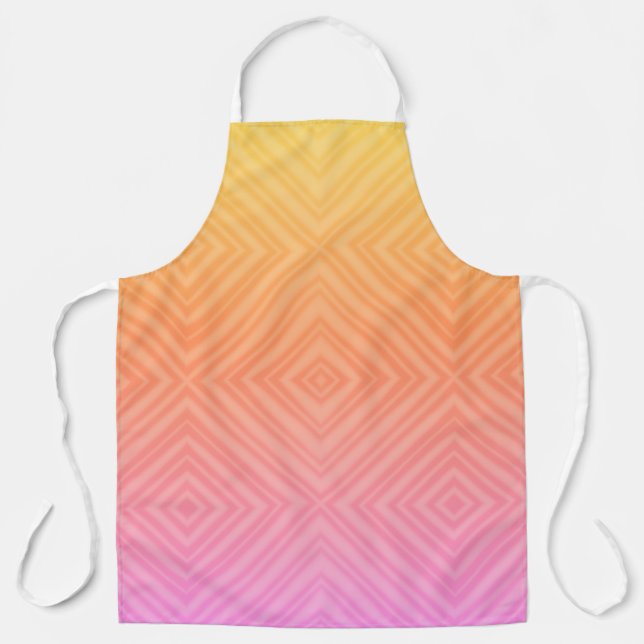 Pretty Pastel Hypnotic Diamond Modern Pop Art Apron (Front)
