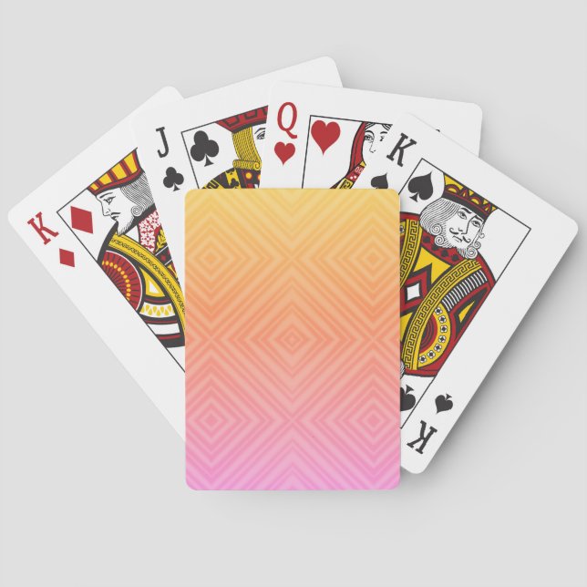 Pretty Pastel Hypnotic Diamond Modern Pop Art Playing Cards (Back)