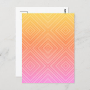 Pretty Pastel Hypnotic Diamond Modern Pop Art Postcard