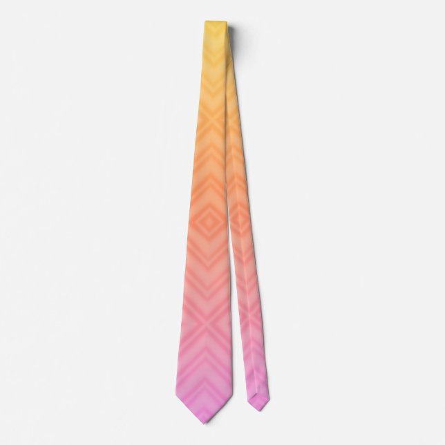 Pretty Pastel Hypnotic Diamond Modern Pop Art Tie (Front)