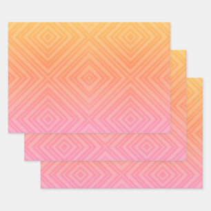 Pretty Pastel Hypnotic Diamond Modern Pop Art Wrapping Paper Sheet