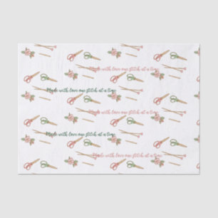 Pretty Pastel Knitting Themed Custom Tissue Paper