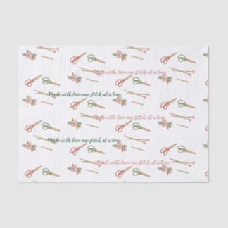 Pretty Pastel Knitting Themed Custom Tissue Paper