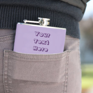 Pretty Pastel Lilac / Lavender / Purple Hip Flask