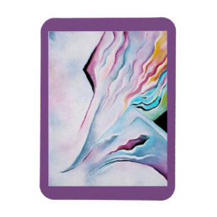 Pretty Pastel Modern Art Kitchen Magnet