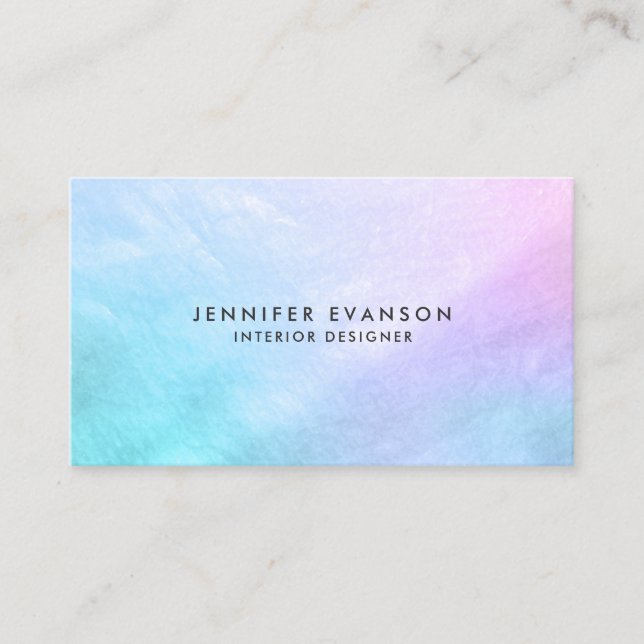 Pretty Pastel Mother of Pearl Elegant Business Card (Front)