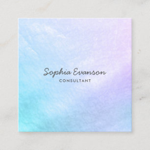 Pretty Pastel Mother of Pearl Professional Square Business Card