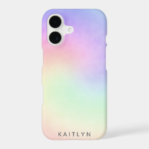 Pretty Pastel Ombre Rainbow Swirl Name Girly