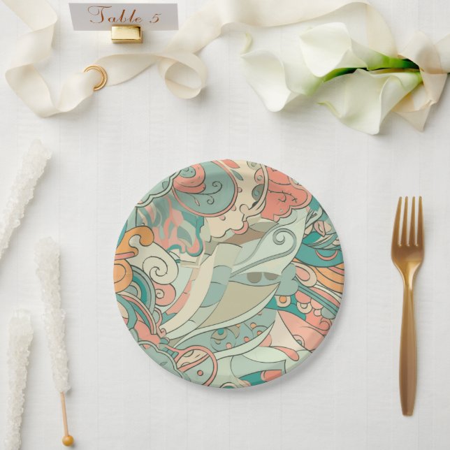 Pretty pastel paper plate (Wedding)