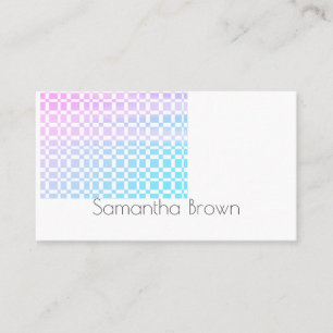 pretty pastel pattern blue and purple custom business card
