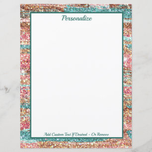 Pretty Pastel Pink Blue Glitter Personalised