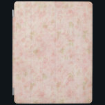 Pretty Pastel Pink Floral iPad Smart Cover<br><div class="desc">Gently distressed soft pastel pink roses and leaves on a light pink background.</div>