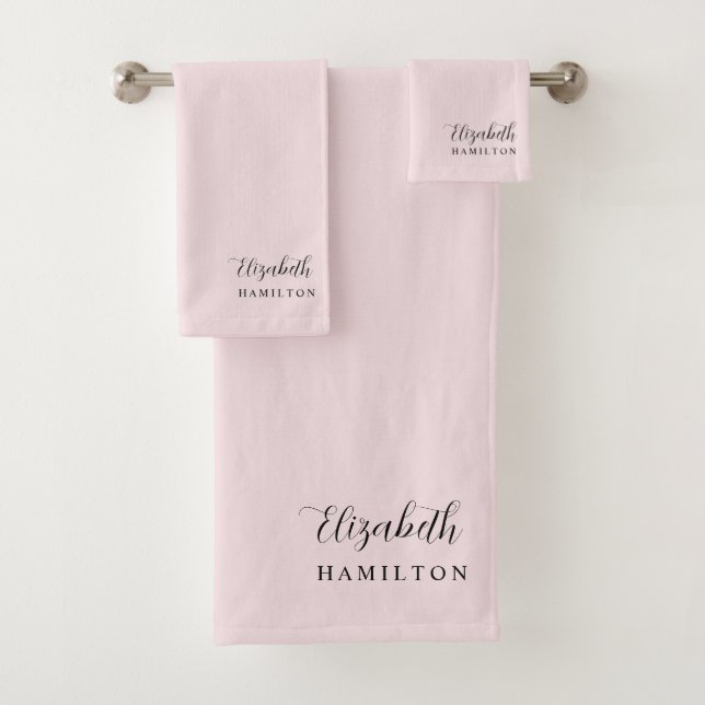 Pretty Pastel Pink Personalised Bath Set (Insitu)