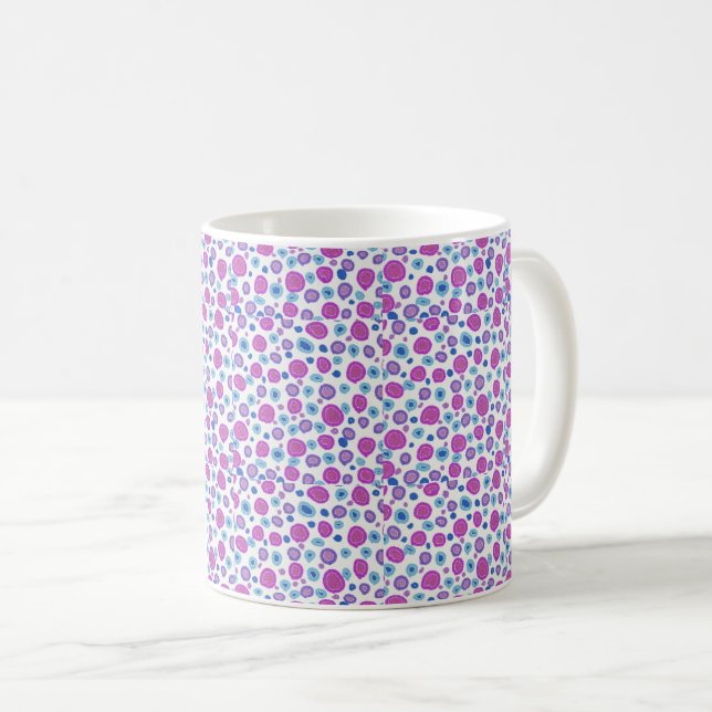 Pretty Pastel Polka Dot Coffee Mug (Front Right)