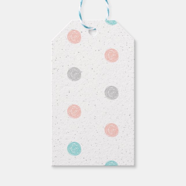 Pretty Pastel Polka Dot  Gift Tags (Front)