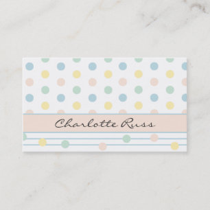 Pretty Pastel Polka Dot Mummy Card