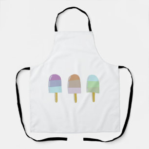Pretty Pastel Popsicle Illustration medium Apron