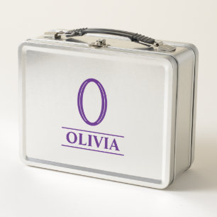 Pretty Pastel Purple Metal Lunch Box