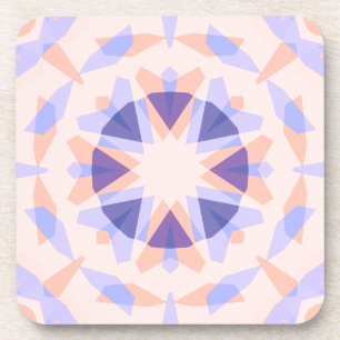 Pretty Pastel Purple Peach Star Eclectic Kitsch Coaster