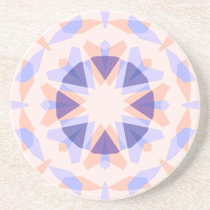 Pretty Pastel Purple Peach Star Eclectic Kitsch Coaster