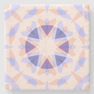 Pretty Pastel Purple Peach Star Eclectic Kitsch Stone Coaster